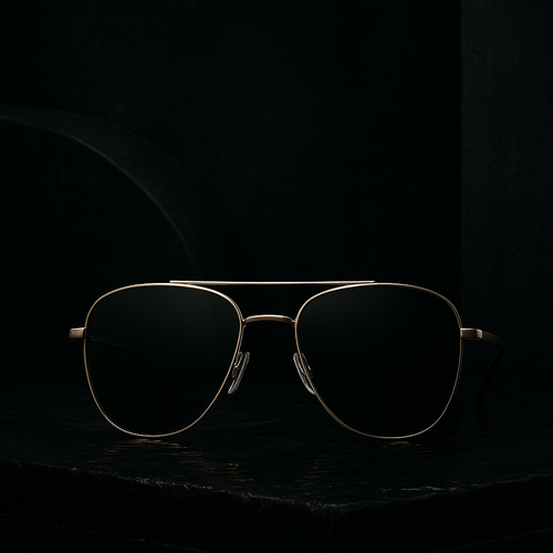 Aviator sunglasses on a dark background
