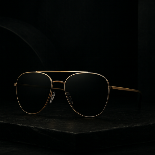 Gold Aviator Sunglasses